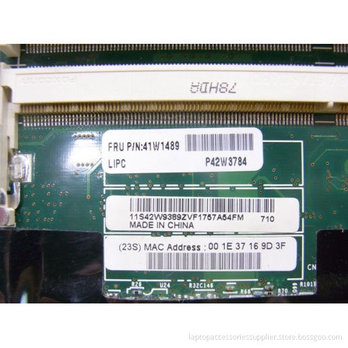 14.1" Intel Laptop Motherboards 41w1489 For Lenovo Ibm T61